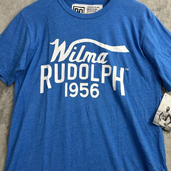 Roots of Fight Shirt Mens Medium Wilma Rudolph Tee Olympic USA Runner Blue - Picture 4 of 12